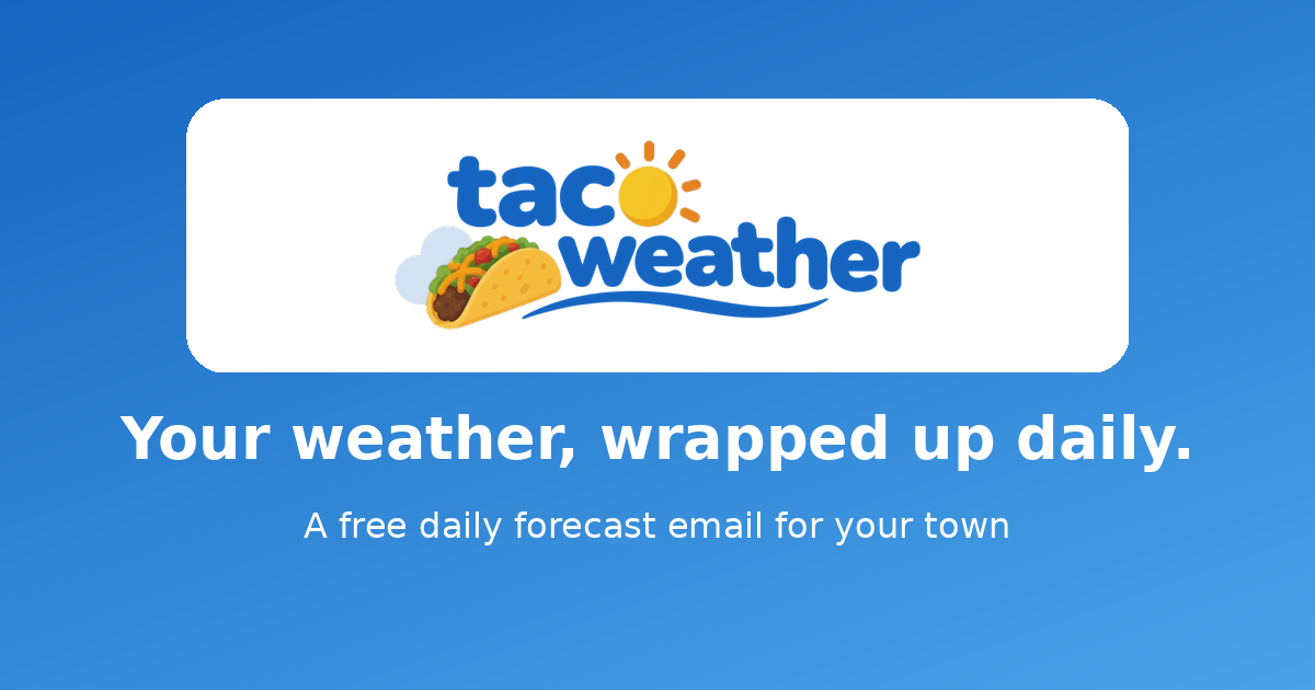 I built a free daily weather summary delivered through Email called Taco Weather
